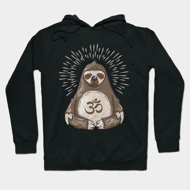 Meditating Sloth. Enlightment Tee. Hoodie by chrisbeen